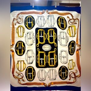 Hermes Bovclerie d’Attelage Silk Vintage Scarf